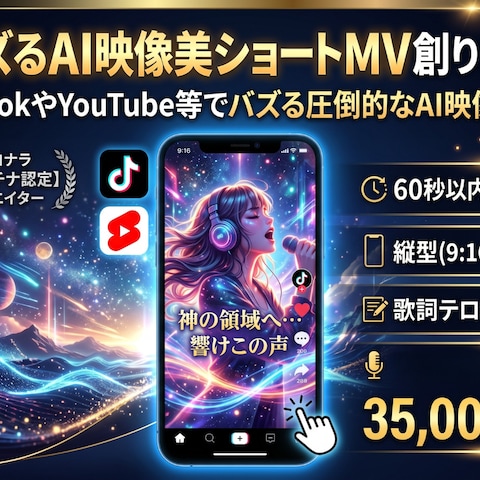 バズるAI映像美ショートMV創ります