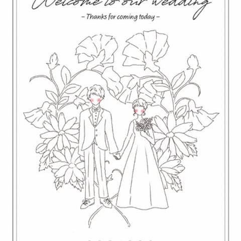 結婚式のウェルカムボードです。