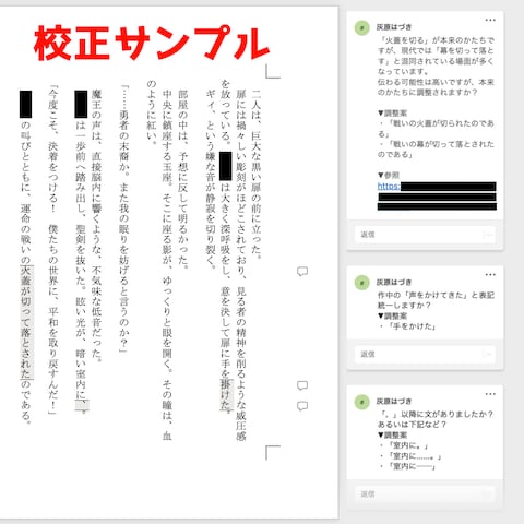小説校正サンプル2/2