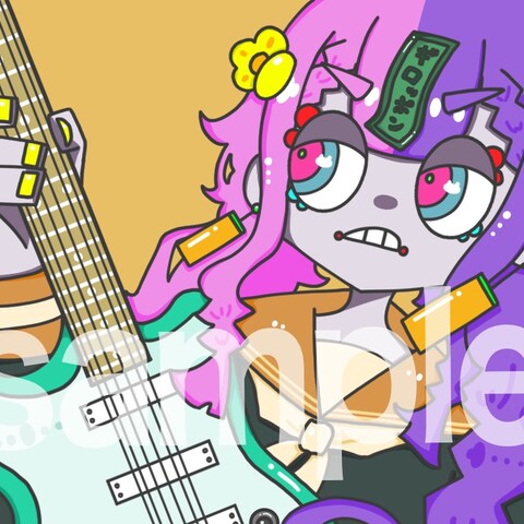 歌ってみた動画のサムネイルイラスト