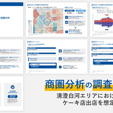清澄白河エリアにケーキ店を商圏分析の調査資料