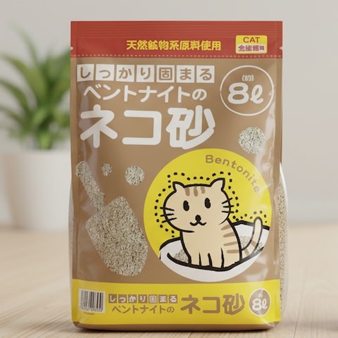 ホームセンター向けネコ砂パッケージ