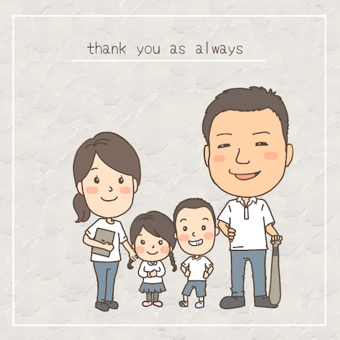 ＼＼ココナラ似顔絵みきこのFamily似顔絵大公開／／