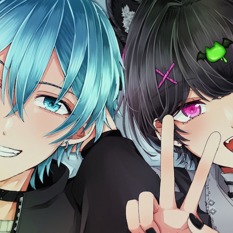VTuber様の配信サムネイル用イラスト