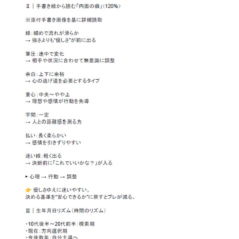 字相占いポートフォリオ【鈴木　花子】②