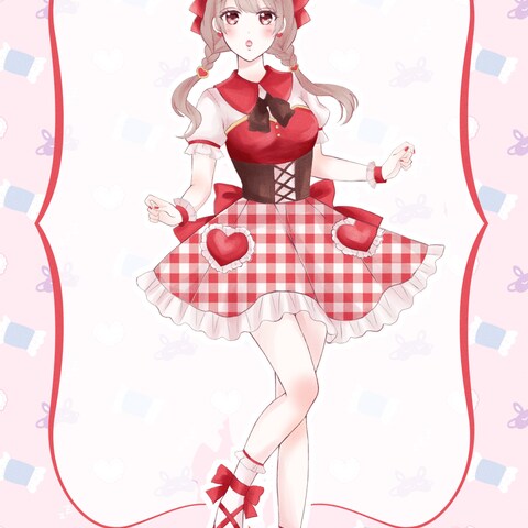 ギンガムチェックの女の子