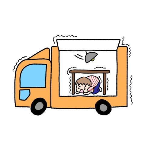 地震体験車/ストックイラスト