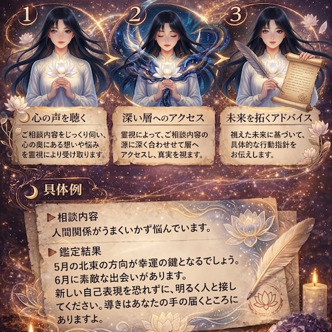 霊視鑑定の流れと具体例