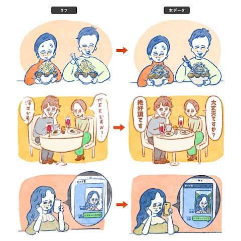 イラストラフ→本データ