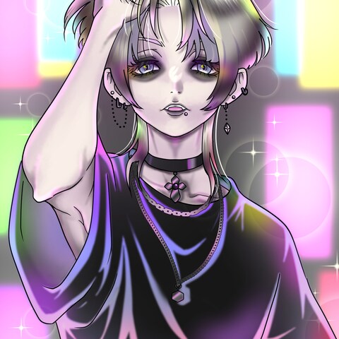 ネオンとV系男子