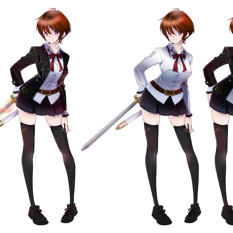 小説キャラクターデザイン立ち絵差分実績
