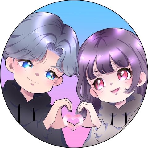 ミニキャラカップルSNSアイコン