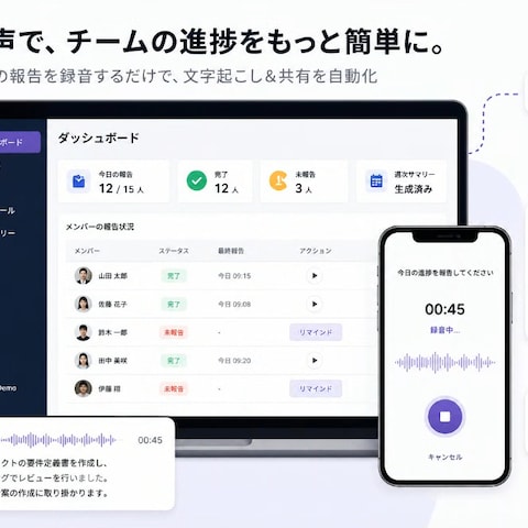 AIを活用した音声進捗報告・自動日報管理ツールを開発しました