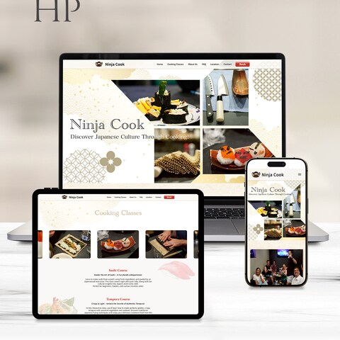 海外観光客向け 料理教室HP