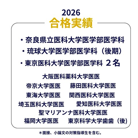 2026 大学受験指導 合格実績