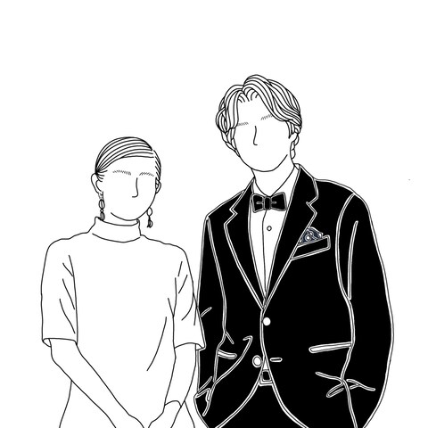 モノクロ線画イラスト