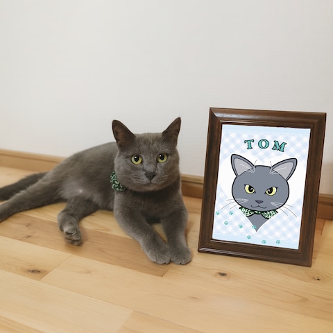 似顔絵くっきりタッチ_猫