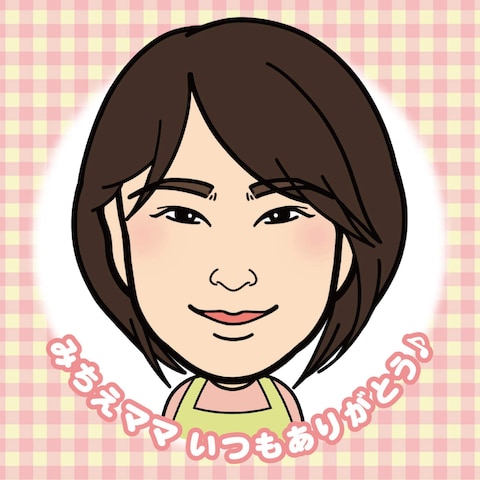 似顔絵くっきりタッチ_女性_LINEスタンプ風