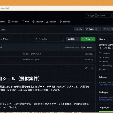 cron実行を想定した安全なログ削除運用シェル
