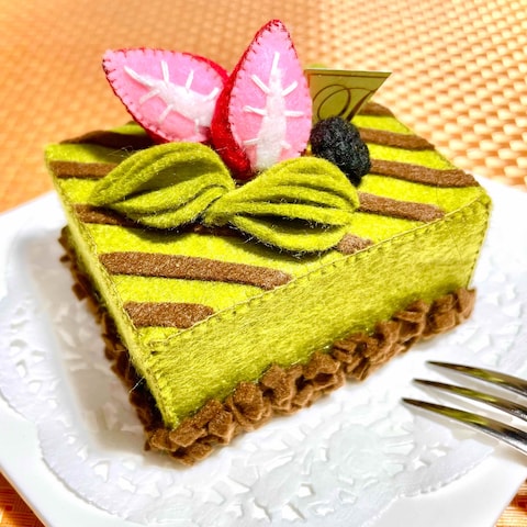 シートフェルト 抹茶ケーキ