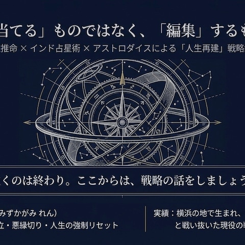 インド占星術×四柱推命で「運命の時刻表」を渡します