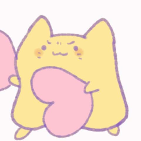 ハートを振りまく ねこちゃん