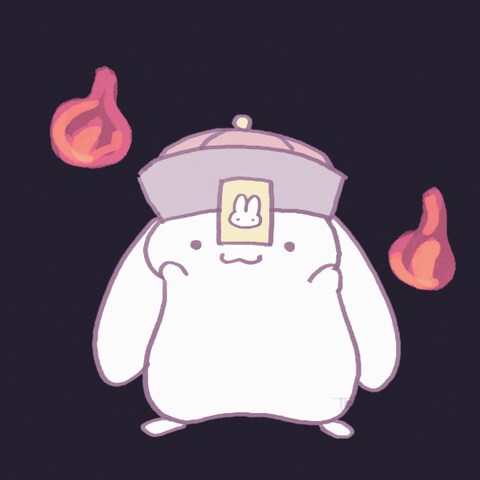 キョンシーうさぎGIF（このサイトでは動きません）