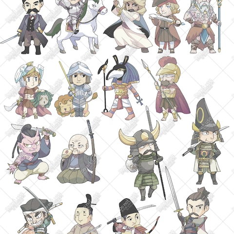 偉人モチーフSDキャラ集