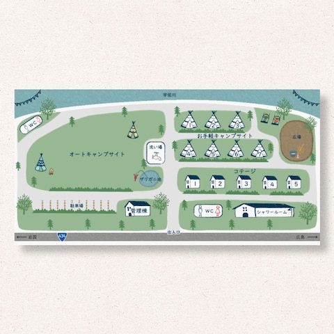 キャンプ場場内マップ