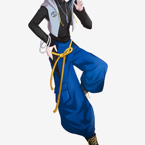 青髪サングラス男子