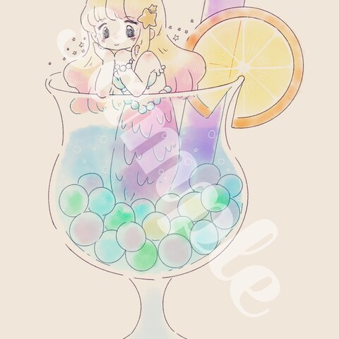 紙もの作家様とのコラボ企画用イラストカット
