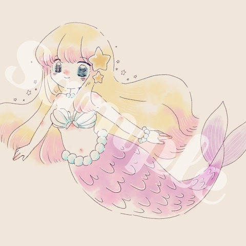 紙もの作家様とのコラボ企画用イラストカット