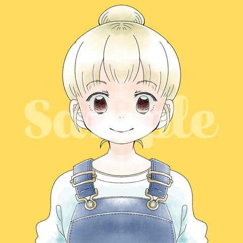 ふんわりかわいいイラスト/アイコン　仕上げサンプル