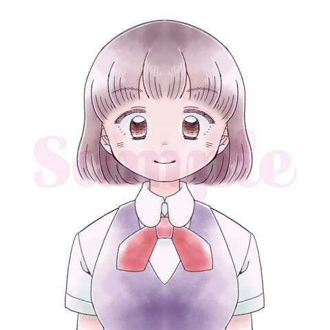 ふんわりかわいいイラスト/アイコン　仕上げサンプル