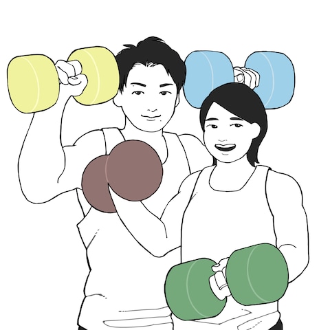 似顔絵（シンプル＋上半身＋複数人＋趣味）