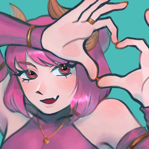 オリジナル女性キャラクターのイラスト(バストアップ)