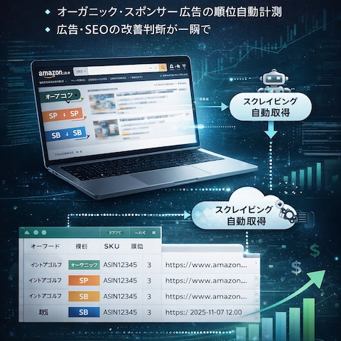 【Amazon運用自動化】検索順位トラッキングツール