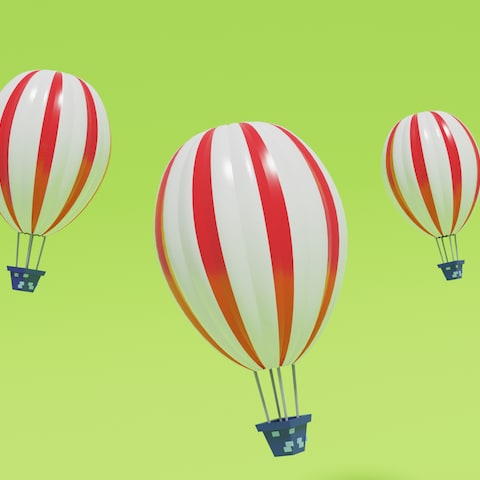 気球の３DCG