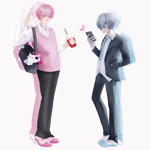創作イラスト　立ち絵・キャラデザ
