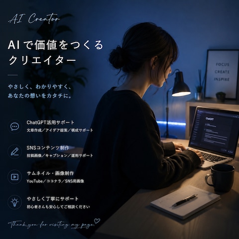 ChatGPT活用サポート × SNS画像制作