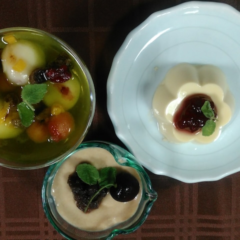 自家製杏仁豆腐でアレンジ