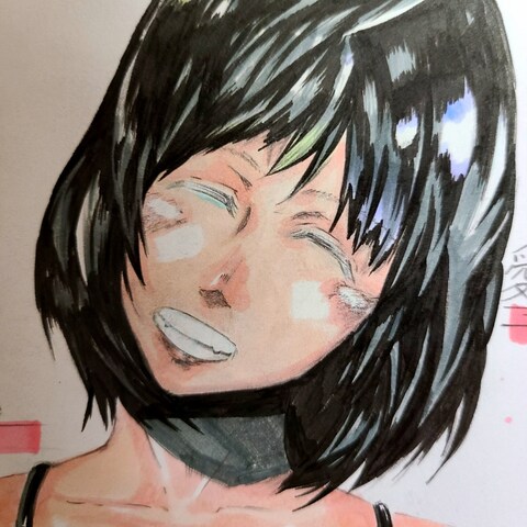 似顔絵アナログ、イラスト風