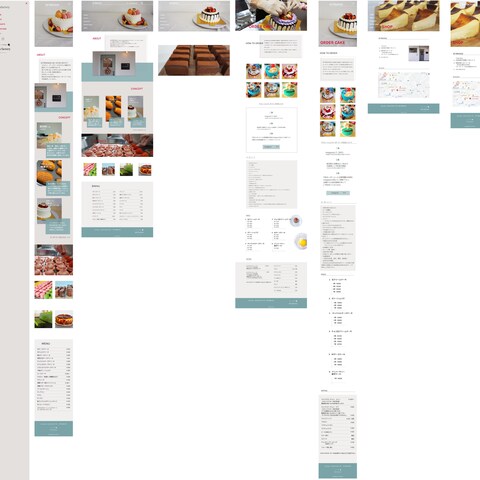 オーダーケーキのお店新規Webサイト/デザイン・コーディング
