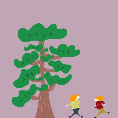 日本舞踊教室に飾るイラスト
