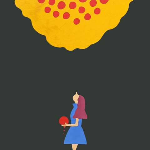 【アクリルガッシュ】憂鬱がテーマのイラスト