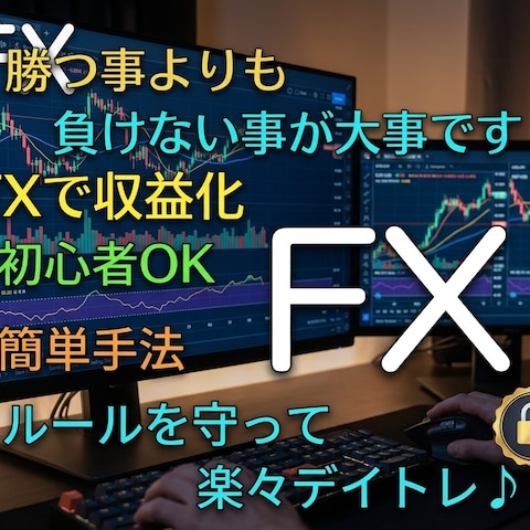 FXで収入、オリジナル手法を教えます（初心者でも簡単）