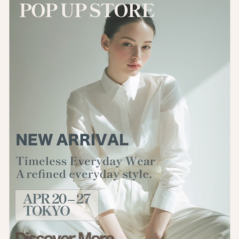 アパレルPOP UPバナー制作