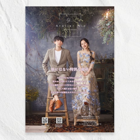 フォトスタジオのコンセプト用ポスターのデザイン