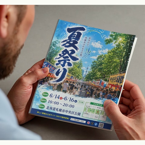 夏祭り開催チラシ・ポスター