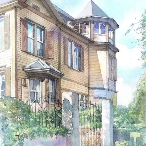 外交官の家（横浜 山手・イタリア山庭園）水彩画